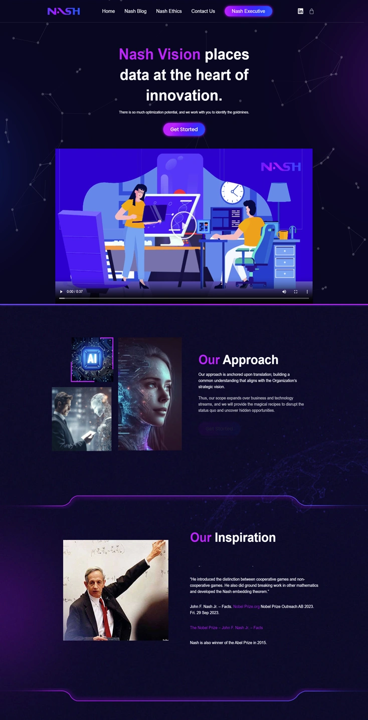 Nash website design and develop by emeriosoft 